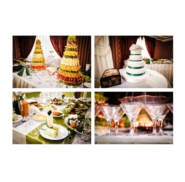 Düğün beyaz zemin üzerine kolaj