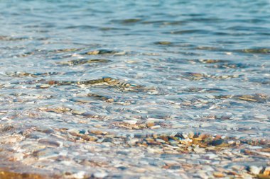 kristal açık deniz suyu. Beach, Yunanistan