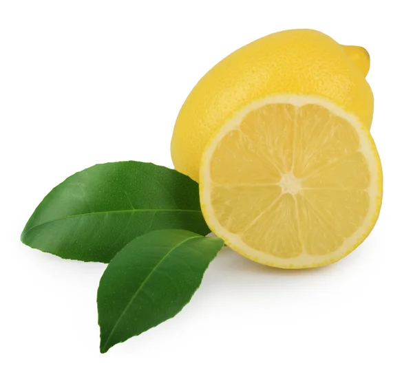 Fresh lemon isolated on white — Stock Photo, Image