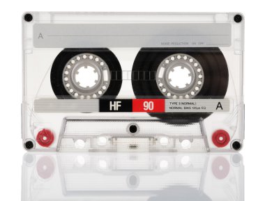 kaset beyaz arkaplanda izole edildi