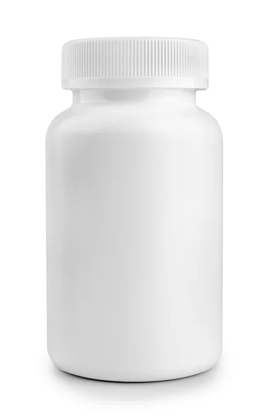 Medicine white pill bottle isolated on white background — Stock Photo, Image