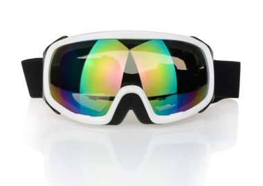 beyaz izole Kayak gözlüğü