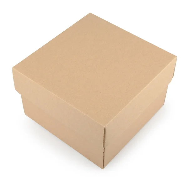 Cardboard box isolated on white background — Stock Photo, Image