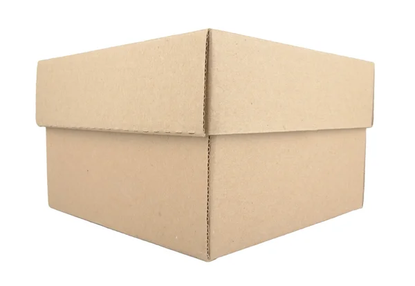 Cardboard box isolated on white background — Stock Photo, Image