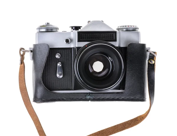 Câmera velha isolado no branco — Fotografia de Stock