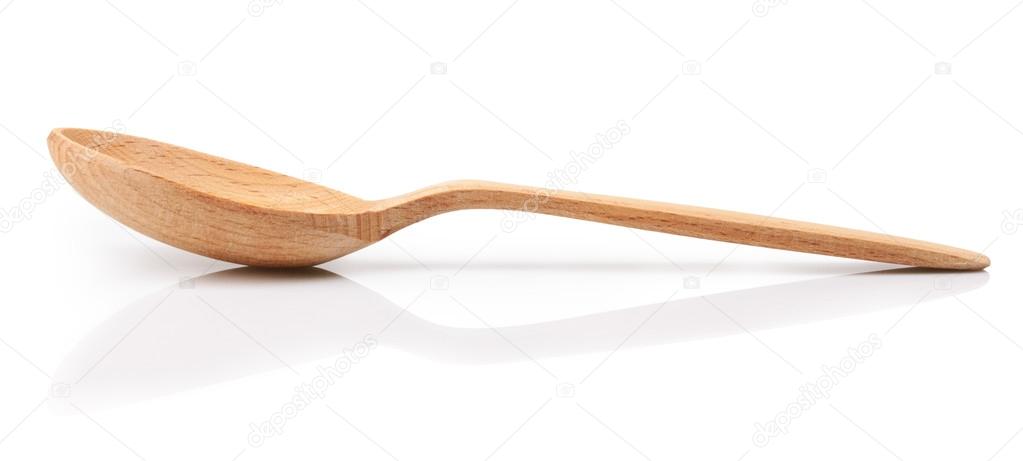 Wooden Spoon isolated on white