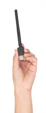 Kablosuz Adaptör Wifi Köprüsü beyaz arkaplanda izole edilmiş..