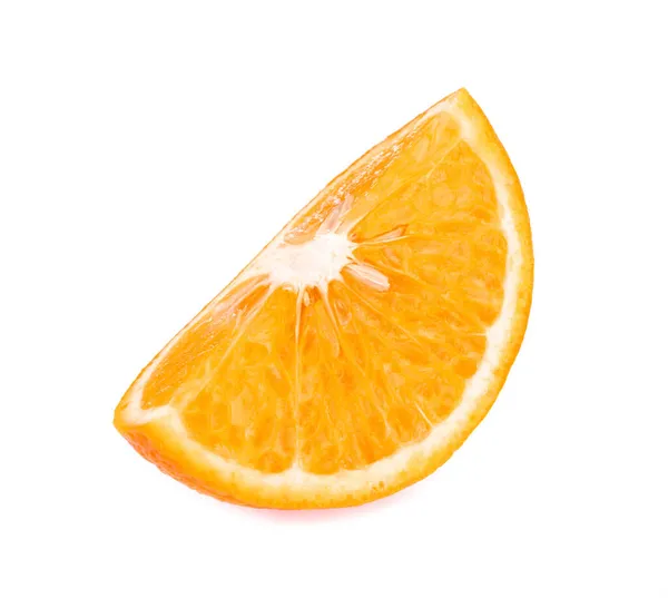 Rebanada Naranja Aislada Sobre Fondo Blanco — Foto de Stock