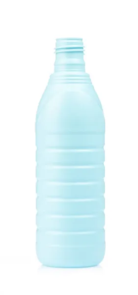 Garrafa Plástico Para Detergente Limpeza Líquido Piso Isolado Fundo Branco — Fotografia de Stock