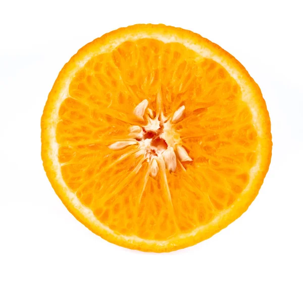 Skiva Orange Isolerad Vit Bakgrund — Stockfoto