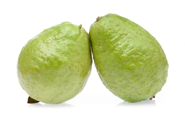 Guava Frukt Isolerad Vit Bakgrund — Stockfoto