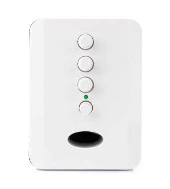 Beyaz arkaplanda izole edilmiş küçük konuşmacılar