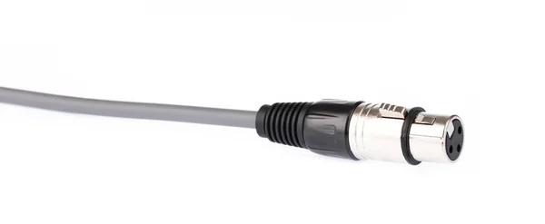 Stereo Xlr Jack Audio Kabel Izolované Bílém Pozadí — Stock fotografie