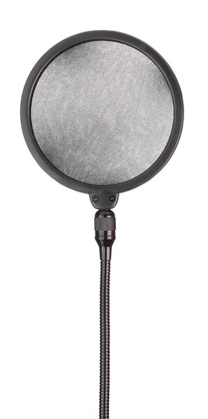 Filter Swivel Mount Mask Shied for Speaking Recording of Microphone isolated on white background