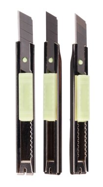 Bıçak Kesiciler beyaz arkaplanda izole edildi