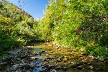 Kanyon ve nehir sözde Stretta di Longi, Galati Mamertino 'yu oluşturuyor.