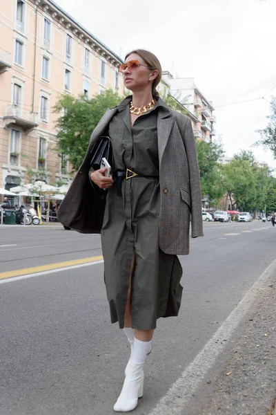 Fotografier Tagna Modeveckan Milano Innan Modevisningen Designern Fendi — Stockfoto