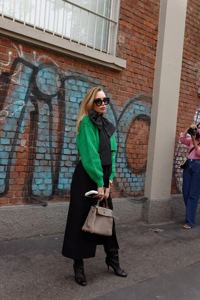 Fotografie Scattate Durante Settimana Della Moda Milano Prima Della Sfilata — Foto Stock