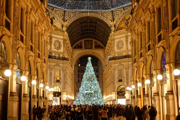 Vánoce Steetech Milána Roce 2021 — Stock fotografie