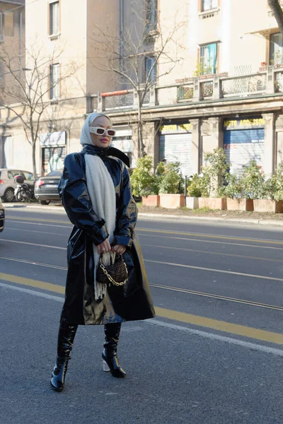 Models Guests Fendi Fashion Show Milan Fashion Week February 2022 — Stock Photo, Image