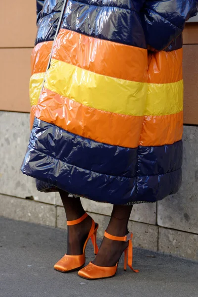 Star Célébrité Dans Rue Milan Avant Défilé Mode Kway — Photo