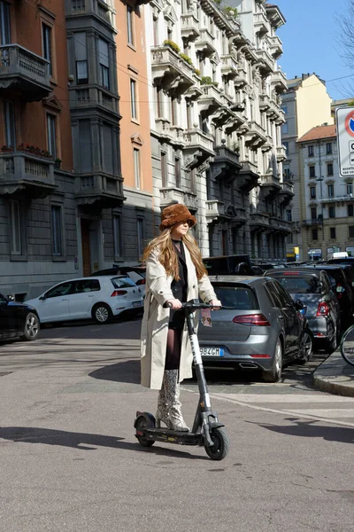 Gasten Arriveren Modeshow Luisa Spagnoli Milaan Tijdens Modeweek Van Februari — Stockfoto