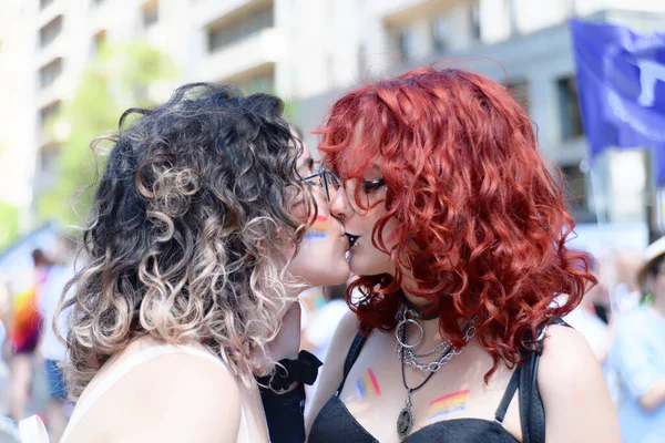 Milano Pride First All Manifestation Pride Gay Lesbian Bisexual Transgender — Stok fotoğraf