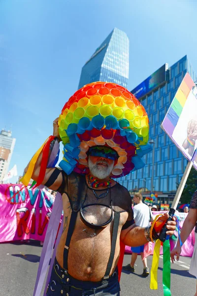 Milano Pride Jest Przede Wszystkim Przejawem Dumy Gejów Lesbijek Biseksualistów — Zdjęcie stockowe