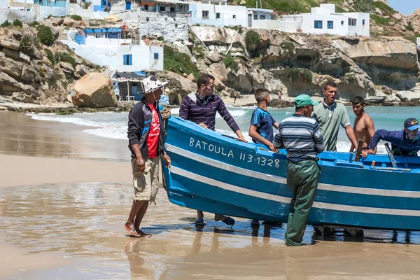 Moroccan fishermen — Stock Photo, Image