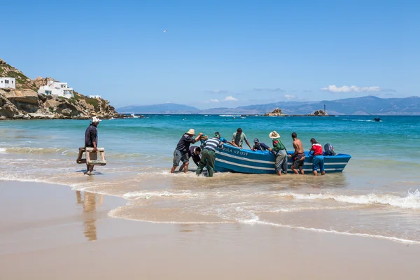 Moroccan fishermen — Stock Photo, Image