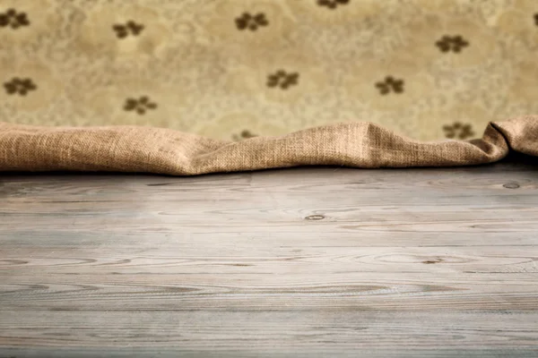 Wooden table with background — Stock Photo, Image