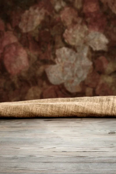 Wooden table with background — Stock Photo, Image