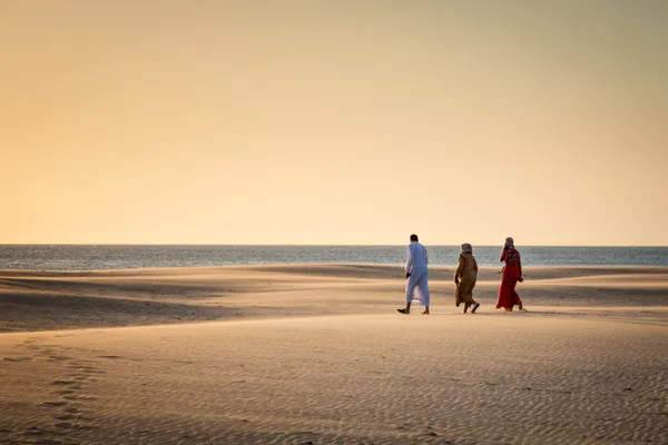 Maroc personnes sur la plage — Photo