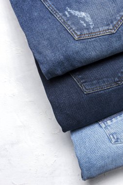 Pantolon pantolonu, giysiler arka plan. Güzel kot pantolonun ayrıntıları.