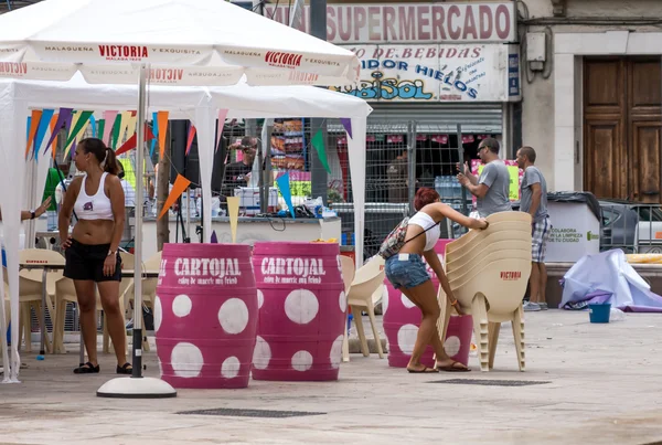 Dias de celebração e festa em Málaga Andaluzia Espanha — Fotografia de Stock