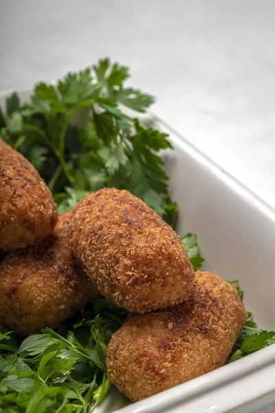 Homemade Ham Croquettes Typical Spanish Food — Stock Photo, Image