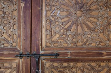 Eski Medine 'deki Arap mimarisi. Sokaklar, kapılar, pencereler, detaylar. Tanca, Fas