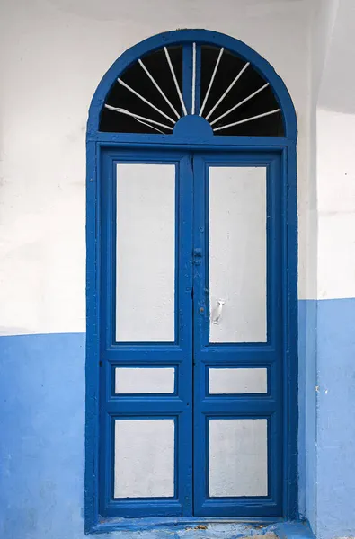 Architettura Araba Nella Vecchia Medina Strade Porte Finestre Dettagli Tangeri — Foto Stock