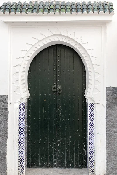Arab Architecture Old Medina Streets Doors Windows Details Tangier Morocco — Stock Photo, Image