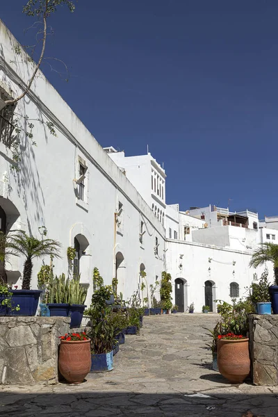 Arquitetura Árabe Antiga Medina Ruas Portas Janelas Detalhes Tânger Marrocos — Fotografia de Stock