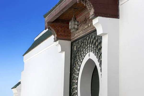 Arabská Architektura Staré Medíně Ulice Dveře Okna Detaily Tangier Maroko — Stock fotografie