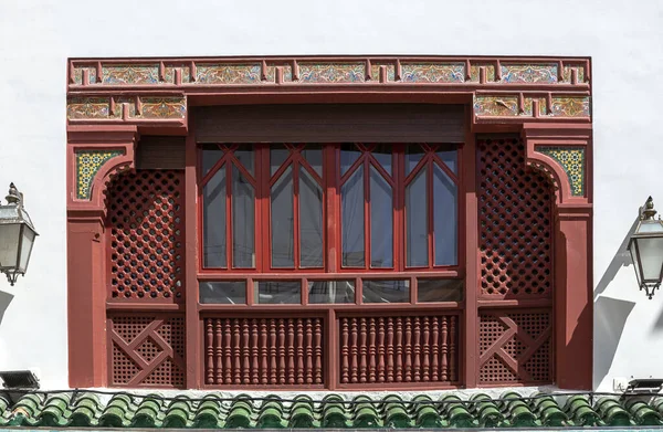 Arabic Architecture Old Medina Streets Doors Windows Details Tangier Morocco — Stock Photo, Image
