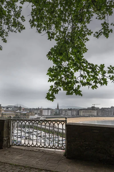 Architecture Buildings San Sebastian Basque Country Cloudy Day — 스톡 사진