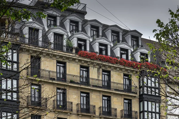 Architectuur Gebouwen Van San Sebastian Baskenland Een Bewolkte Dag — Stockfoto