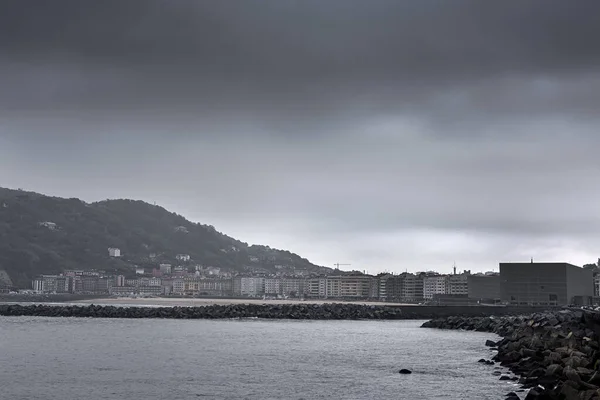 Architecture Buildings San Sebastian Basque Country Cloudy Day — 스톡 사진