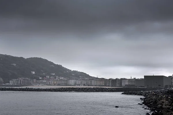 Architektur Und Gebäude Von San Sebastian Baskenland Einem Bewölkten Tag — Stockfoto