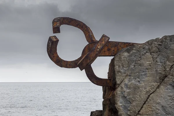 Sculptures San Sebastian Basque Country Cloudy Day — Fotografia de Stock