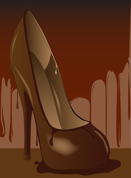 Melting Chocolate Stiletto heel shoe