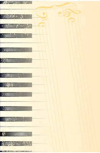 Fondo de piano antiguo — Archivo Imágenes Vectoriales