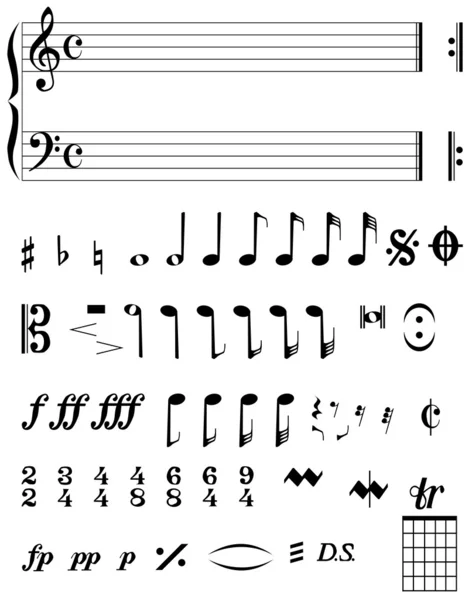 Musikalisk notation. — Stock vektor